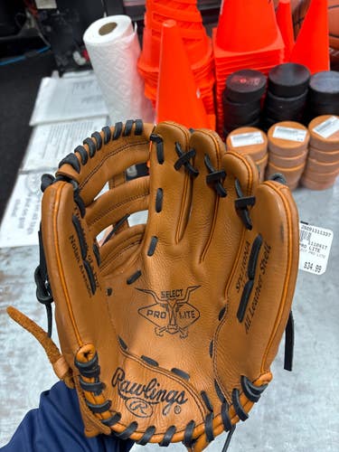 Used Rawlings SELECT PRO LITE BB/SB Glove RH Throw Brown 11" 11337-S000497445