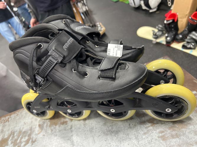 Used Powerslide R2 100 Racing Inline Skates Black Senior 8 11337-S000498797