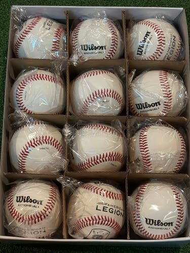 Wilson A101OHSL1 American legion baseballs one dozen
