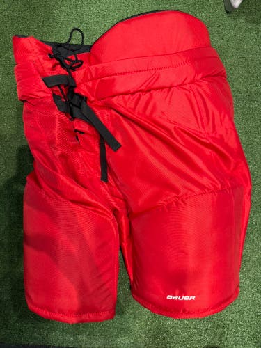 Red Senior Large Bauer Custom Pro Hockey Pants Pro Stock (Used)
