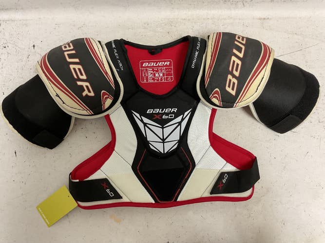 Used Bauer VAPOR X60 Senior Shoulder Pads White/Black/Red MD 11855-S000210395