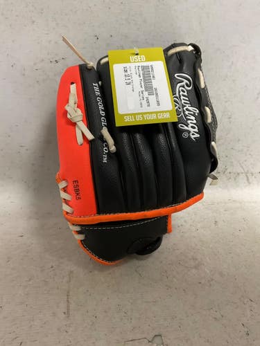 Used Rawlings PL105NO BB/SB Glove RH Throw Black And Orange 10 1/2" 11855-S000211461