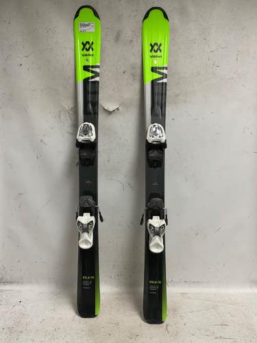 Used Volkl RTM JR Boys DH Ski/Binding Black And Neon Green 110 cm 11855-S000211452