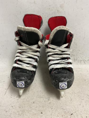 Used Bauer VAPOR X300 Youth Hockey Skate White/Black/Red Youth 13.0 11855-S000211416