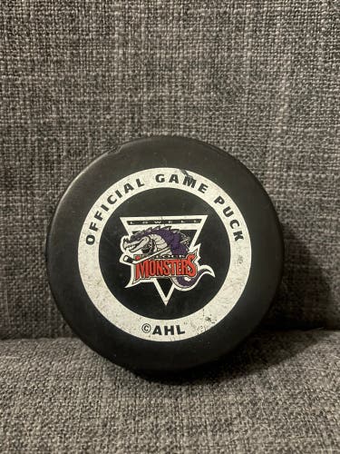 Lowell Lock Monsters AHL Vintage Game Used Hockey Puck