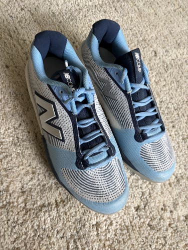 Blue Men's Size M 7.5 (W 8.5) Adult New Balance CompV2 Low Top Molded Cleats (New)