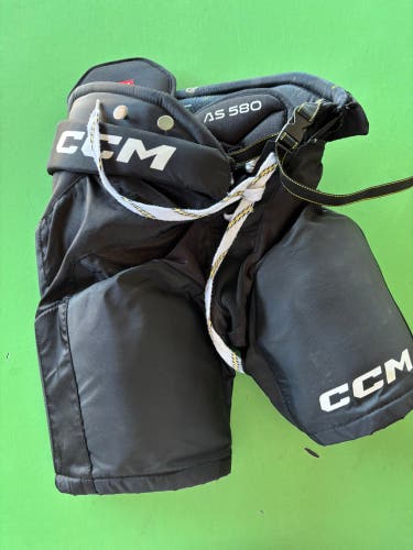 Black Junior Medium CCM Tacks AS 580 Hockey Pants