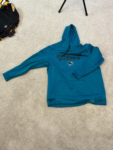San Jose Sharks Team Issued Blue XL Men's  Sweatshirt