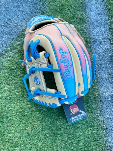 Rawlings 11.5” RHT Gold Glove Elite I-Web Baseball Softball Glove Camel/Pink/Baby Blue NEW