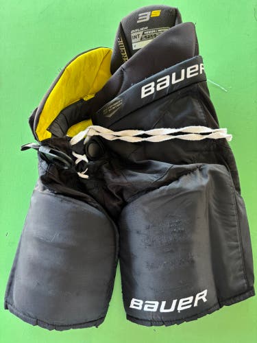 Black Intermediate Medium Bauer Supreme 3S Hockey Pants