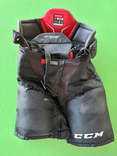 Black Junior Medium CCM JetSpeed FT485 Hockey Pants