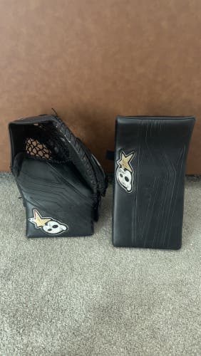 Brian's Iconik X Regular glove and blocker set