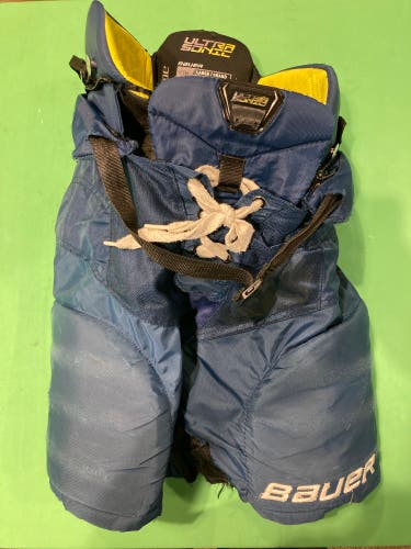Blue Youth Large Bauer Supreme Ultrasonic Hockey Pants (Used)