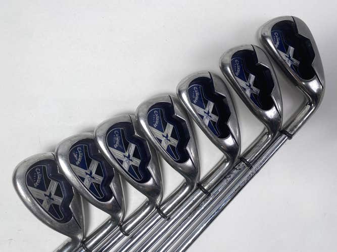 Callaway X-18 R Iron Set 4-PW+SW Uniflex Steel Mens RH Midsize Grips No 7 iron