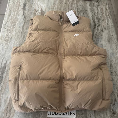 Nike Sportswear Club Therma-FIT Parachute Beige Puffer Vest IB2977-297 Men Sz XL

New With Tags