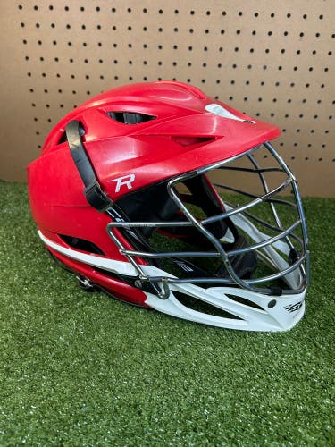 Cascade R Red White Mens Adult Lacrosse Helmet