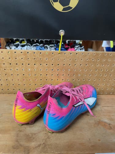 PUMA Size 11 Soccer Cleats Blue/Pink/Yellow