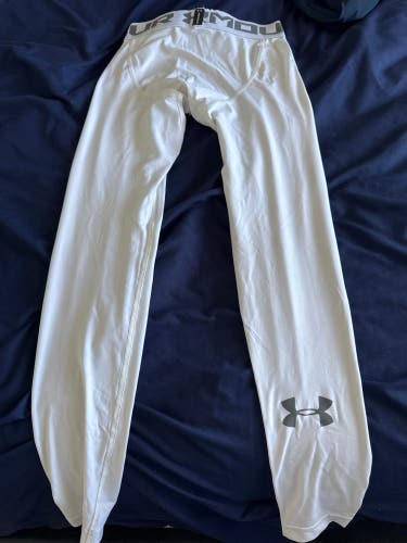 White Medium Men's Under Armour Compression Pants