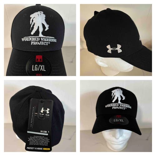 $24.95 WOUNDED WARRIOR PROJECT / UNDER ARMOUR MEN’S LARGE / XL GOLF CAP (BLACK) - NWT!