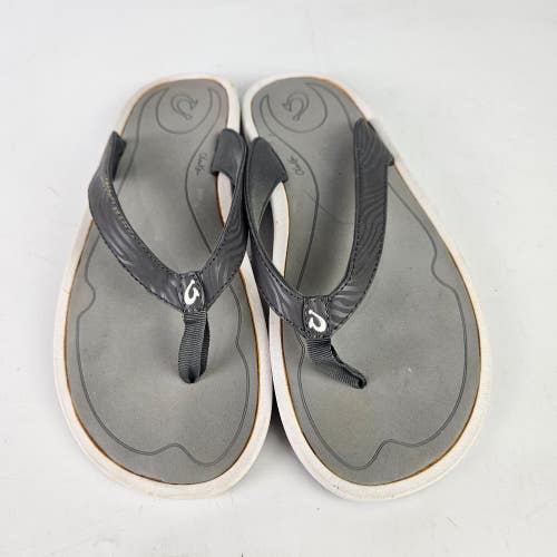 OluKai Kulapa Kai Women's Size 10 Flip Flop Thong Sandals Gray