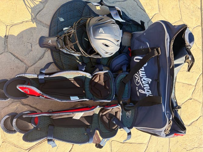 Navy Easton Elite x Catcher's Set (Used)