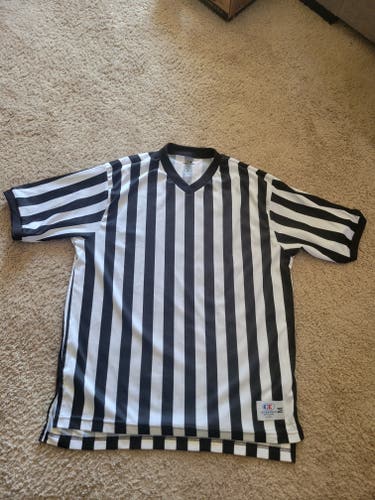 Cliff Keen Athletic Striped Referee Shirt, Tag Size M