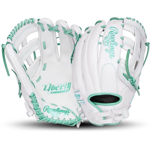 New Rawlings LIBERTY ADVANCED RH Throw Fastpitch Gloves 12 1/2" 11873-RAWRLA1306W