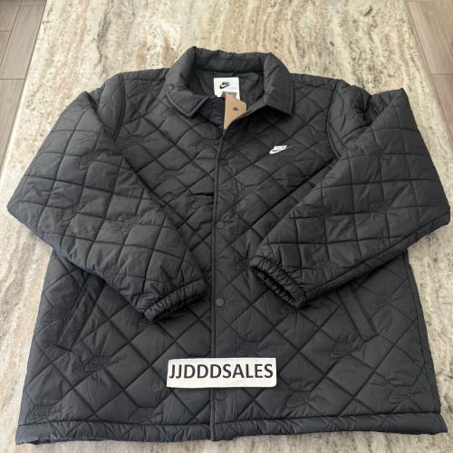 Nike Club Coaches Quilted Therma-FIT  Jacket Black HV1377-010 Men’s Large NWT

New With Tags