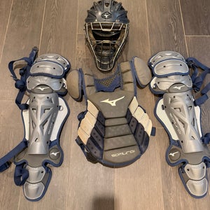 Gray/Navy Mizuno Samurai Catcher's Set (Used)