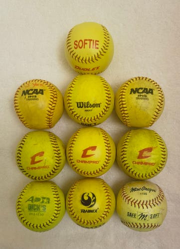Softball (soft ) 10 pack   11" (Used)