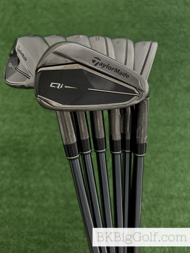 Taylormade Qi Gunmetal Black Iron Set 5-A / Recoil F3 Regular Graphite