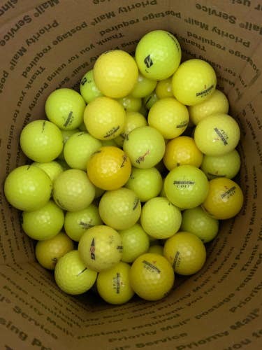 100 BRIDGESTONE E6 MIX YELLOW Used Golf Balls AAA
