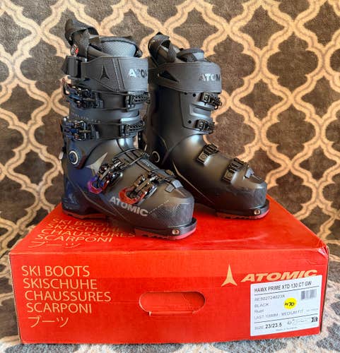 Brand New! Atomic Hawx Prime XTD 130 CT GW Ski Boots Size 23.5 Flex-130