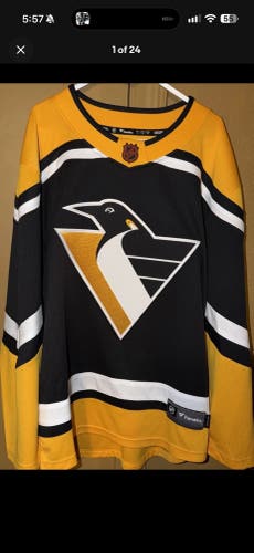 Fanatics Breakaway NHL Hockey Pittsburgh Penguins Reverse Retro Jersey Men Large