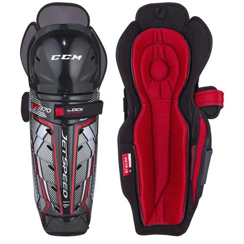 CCM JetSpeed FT 370- Shin guards - 12” - preowned - black