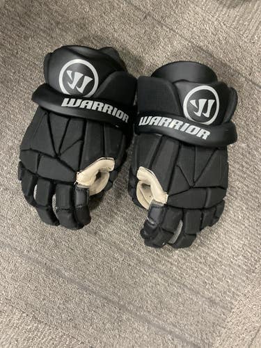 Used Warrior EVO AX SUEDE Lacrosse Gloves Mens Black 17" 11614-S000245766