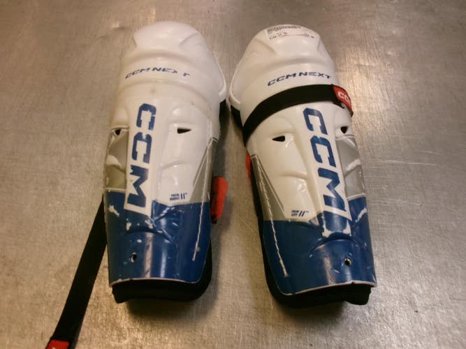 Used CCM NEXT Junior Shin Guards White 11" 11339-S000207813