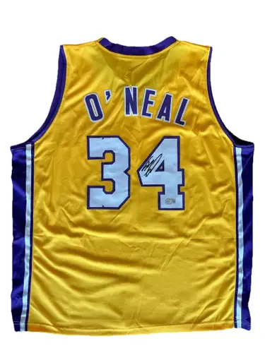 Shaquille O'Neal Signed LA Lakers Custom Yellow Jersey Autograph SWAU COA