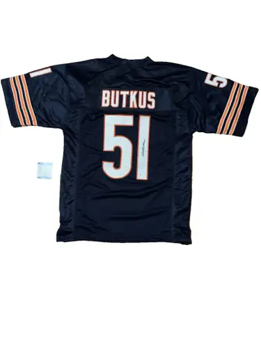DICK BUTKUS Signed Chicago Bears Jersey BECKETT WITNESSED WD32708 HOF 79 XL