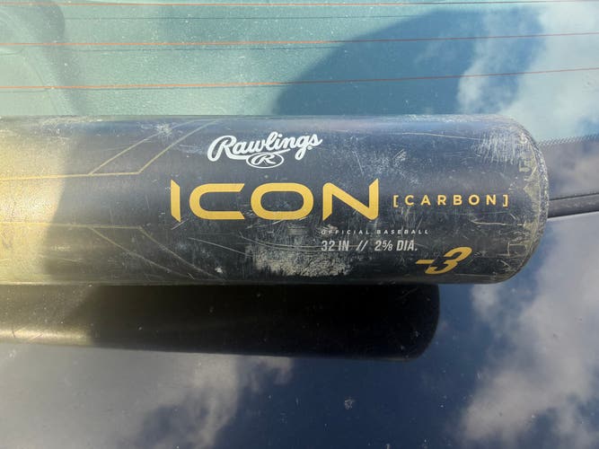 2023 Rawlings Icon Composite BBCOR Certified Bat (-3) 29 oz 32" (Used)
