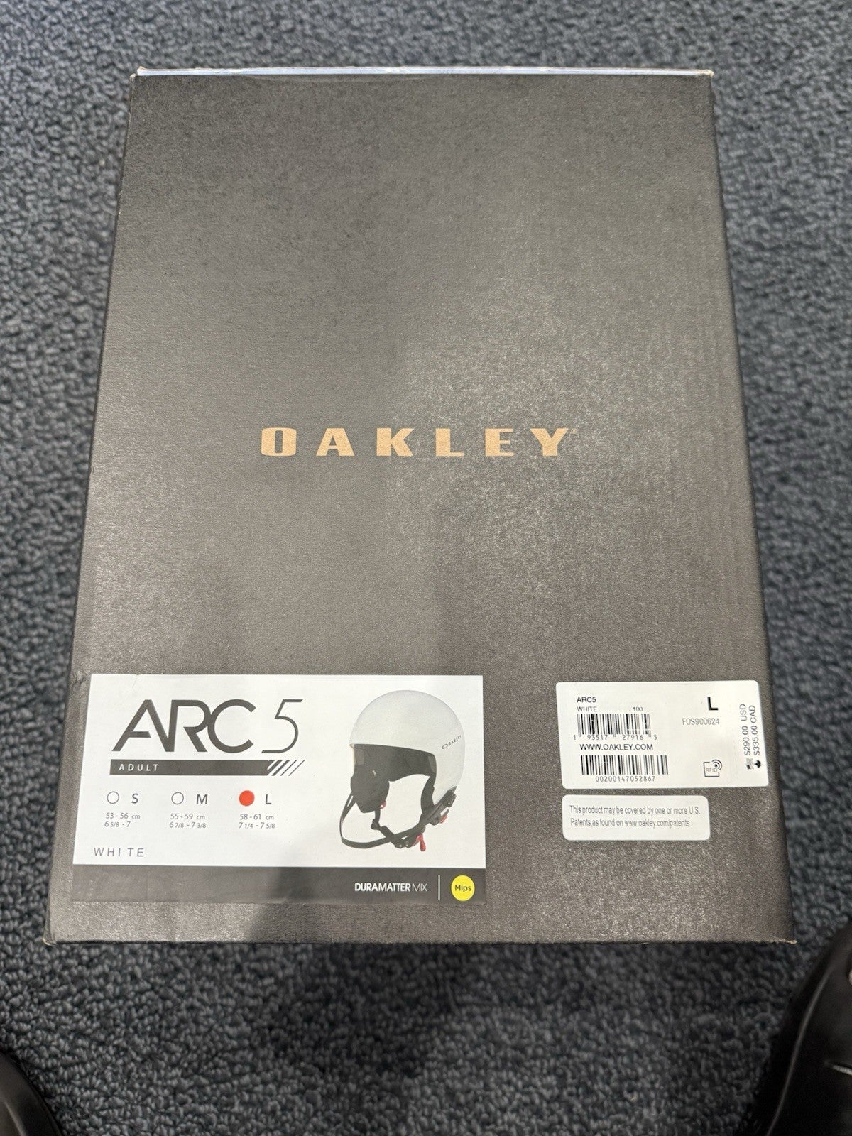 $620 Oakley Arc5 Pro Ski Helmet MIPS Race FIS White Size Large