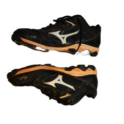 Used Mizuno 320399.9000 BB/SB Cleats Black Junior 02.5 11730-S000074438