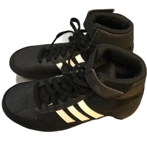 Used Adidas AQ3327 Wrestling Shoes Black Junior 02.5 11730-S000074468