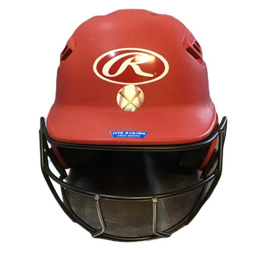 Used Rawlings R16J-R1 Batting Helmet w/Mask Red One Size 11730-S000074620