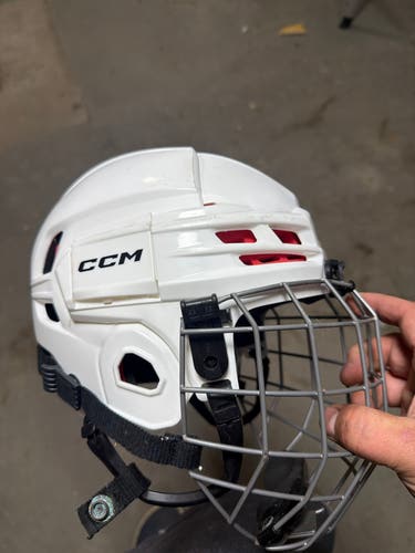 CCM Tacks 70 Junior Hockey Helmet with Cage - White