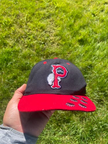 Blue  Pawtucket Paw Sox defunct team Men's 7 1/4 New Era Hat (Used)