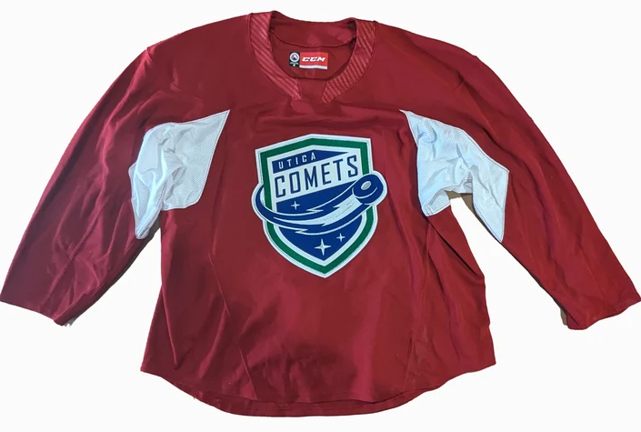 Utica Comets - AHL MiC Made in Canada CCM Practice Jersey - Maroon - Size 58