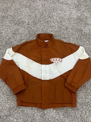Vintage 90S Apex One Texas Longhorns Jacket Men’s Large RARE Orange Windbreaker