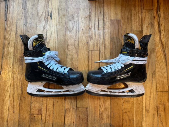 Black/Yellow 2018 Bauer Supreme 2S Pro Hockey Skates Regular Width 8 (Used)