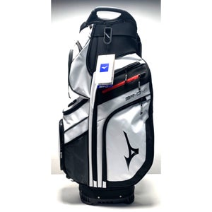 Mizuno BR-D 4C Cart Bag White/Black/Red 14-Way Divide Dual Strap Golf Bag NEW